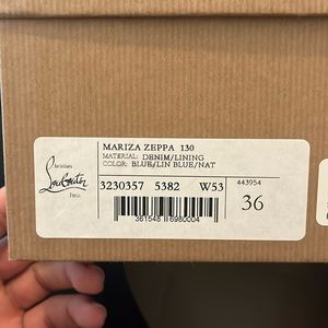 Christian Louboutin
Women's Blue Mariza Zeppa Canvas Espadrille Sandals